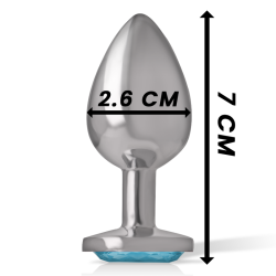 Intense - Plug Anal Métal Aluminium Coeur Bleu Taille S
